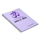 Naam, Notities & Ideeën Paarse OM Symbool Notitieb Notitieboek (Rechterzijde)