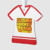 Naam & nummer Jersey Future Hockey Star Ornament (voorkant)