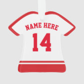 Naam & nummer Jersey Future Hockey Star Ornament (achterkant)
