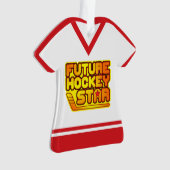 Naam & nummer Jersey Future Hockey Star Ornament (voorkant)