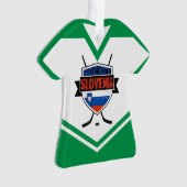 Naam & nummer Jersey Slovenië Logo Ornament (voorkant)