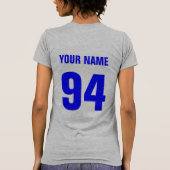 Naam & Nummer Quebec Hockey Logo T-shirt Shirsey (Achterkant)