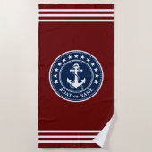 Naam of handelsnaam: Nautical Anchor Stars Stripes Strandlaken (Voorkant)
