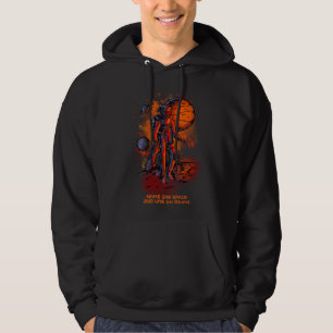Naam of Jouw tekst toevoegen - Lion Astronaut SK8  Hoodie
