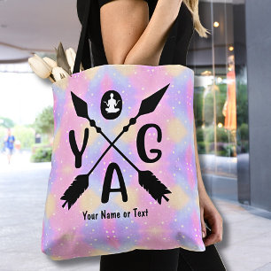 Naam of tekst toevoegen Yoga Boho Arrows Pastels Draagtas