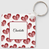 Naam op Back, I Heart to Quill 2,5-inch Sleutelhan Sleutelhanger (Achterkant)