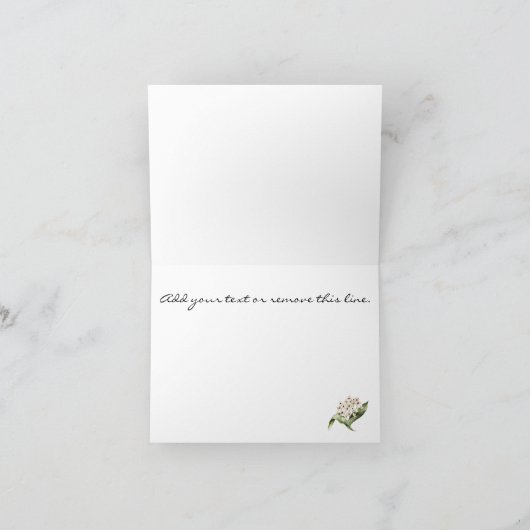 Naam op Elegant Fine Art Bloemendruppel Bedankkaart (Binnen)