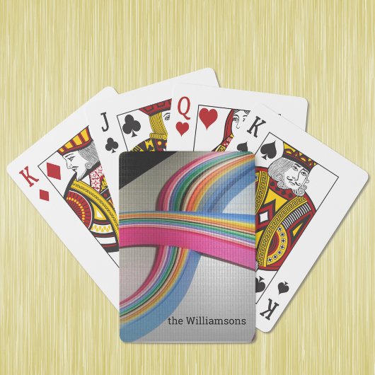 Naam op Kleurrijk Quilling Document Ontwerp Pokerkaarten