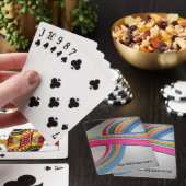 Naam op Kleurrijk Quilling Document Ontwerp Pokerkaarten (Insitu)