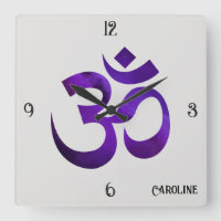 Naam op Paarse Ruimte OM Symbool 10.75-in