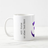 Naam op Paarse Ruimte OM Symbool 11oz Koffie Mok (Links)