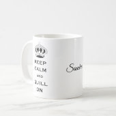Naam op Quilling Keep Calm 11oz Classic Mok (Voorkant links)