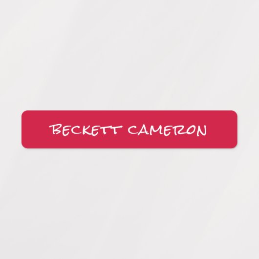 Naam op Rood Wit Blauw Zelfklevend Waterdicht Labels (Design 1)