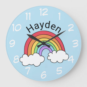 Naam over de regenboog grote klok