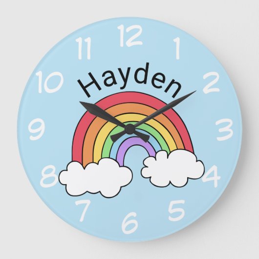 Naam over de regenboog grote klok (Voorkant)