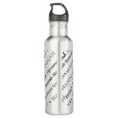 Naam over het Herhalen van Verschillende Doopvonte Waterfles (Achterkant)