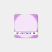  naam - Paarse Stippen/cirkelpatroon Post-it® Notes (Voorkant)