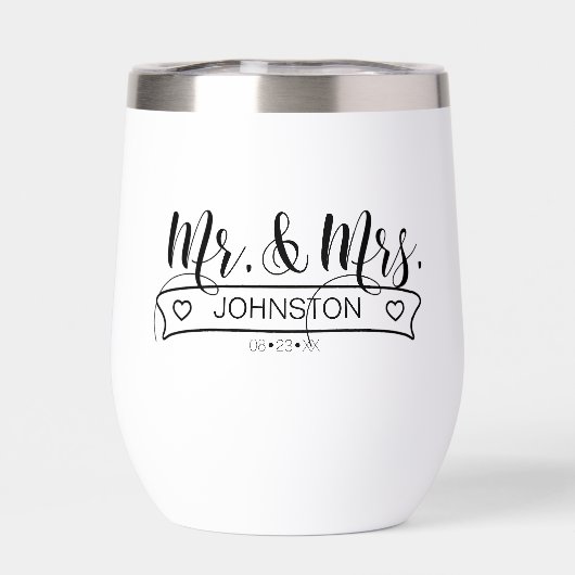 Naam Pas getrouwd Banner Mr & Mrs ID668 (Achterkant)