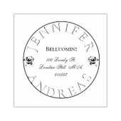 Naam Pas getrouwd en huisadres Rubberstempel Rubberstempel (Afrduk)