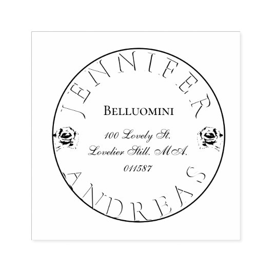 Naam Pas getrouwd en huisadres Rubberstempel Rubberstempel (Afrduk)