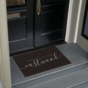 Naam Pas getrouwd script voor gekoppelde naam Deurmat