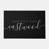 Naam Pas getrouwd script voor gekoppelde naam Deurmat (Voorkant)