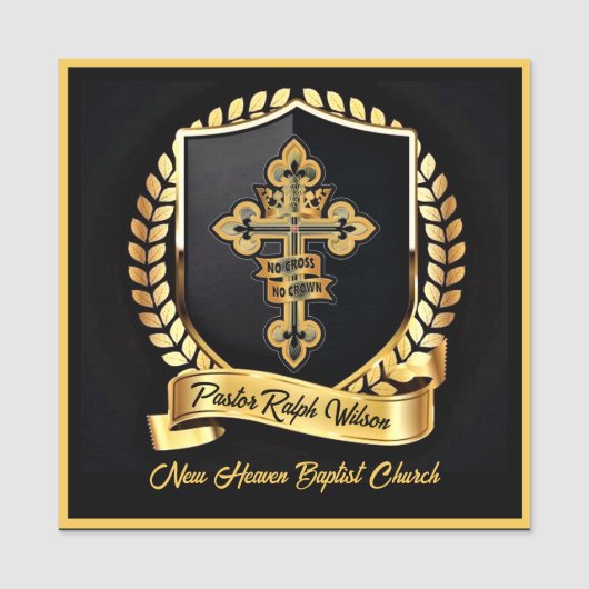Naam pastor naamplaatje (Voorkant)