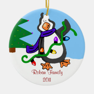 Naam Penguin-reeks Keramisch Ornament