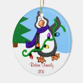 Naam Penguin-reeks Keramisch Ornament (Links)