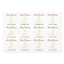 Naam personaliseren Modern kerstboompapier
