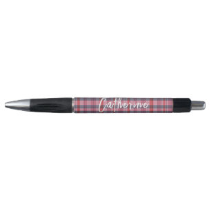 Naam Persoonlijke Roze Plaid Pen One Owl Artist