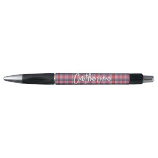 Naam Persoonlijke Roze Plaid Pen | One Owl Artist