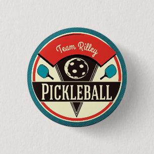 Naam Pickleball Team Player Ronde Button 3,2 Cm