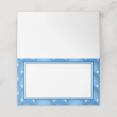 Naam Plaats Card-Blue Shells (Buitenkant ongevouwen)