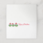 Naam Plaats Card-Christmas Penguins (Buitenkant ongevouwen)