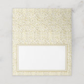 Naam Plaats Card-Gold Glitter (Buitenkant ongevouwen)