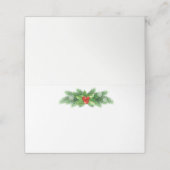 Naam Plaats Card-Holly Bough (Buitenkant ongevouwen)