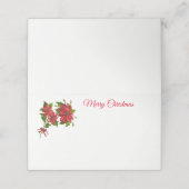 Naam Plaats Card-poinsettia's (Buitenkant ongevouwen)