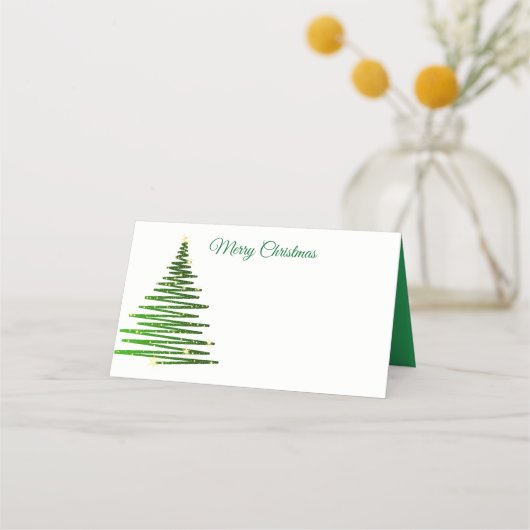 Naam Plaats kaart met kerstboomklep (Voorkant)