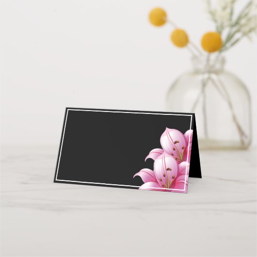 Naam Plaatskaart-Roze Lelies (Voorkant)