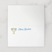 Naam Place Card-Hanukkah (Buitenkant ongevouwen)