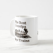 Naam plakken stoomtrain opa opa koffiemok (Voorkant links)