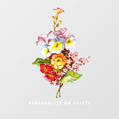 naam Primrose Floral Raamsticker (Vel)