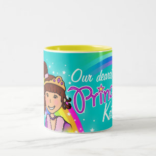 Naam prinses meiden mok regenboogaqua