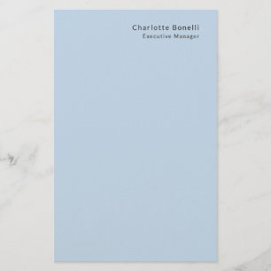 Naam Professioneel Modern Minimalistisch Blauw Briefpapier
