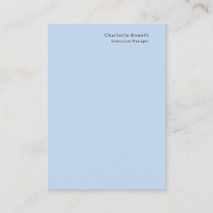 Naam Professioneel Modern Minimalistisch Blauw Informatiekaartje