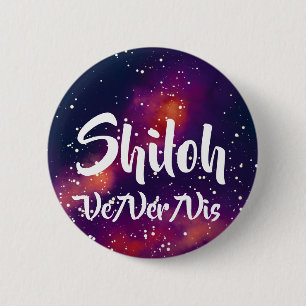 Naam ___ + Pronouns  Galaxy Ronde Button 5,7 Cm