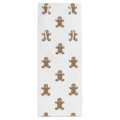 Naam & Quote op Schattige Gingerbread Man Wijn Cadeautas (Achterkant)