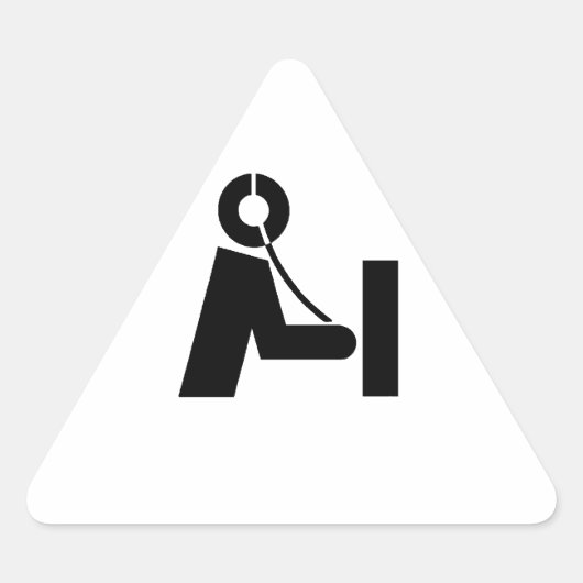 Naam radiopictogram Ham Driehoek Sticker (Voorkant)