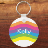 Naam Rainbow Wave Sleutelhanger (Voorkant)